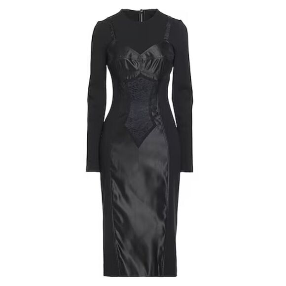 Dolce & Gabbana Black Midi Sheath Dress Made in Italy NWOT Size 36/0 - Picture 8 of 12